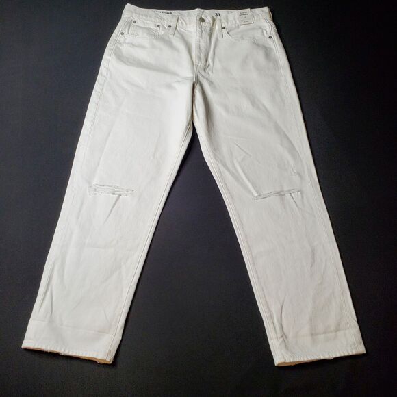 J. Crew Women's Size 31 NWT Slouchy Boyfriend Jean Distressed White - Picture 2 of 9